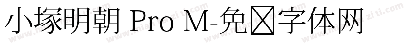 小塚明朝 Pro M字体转换